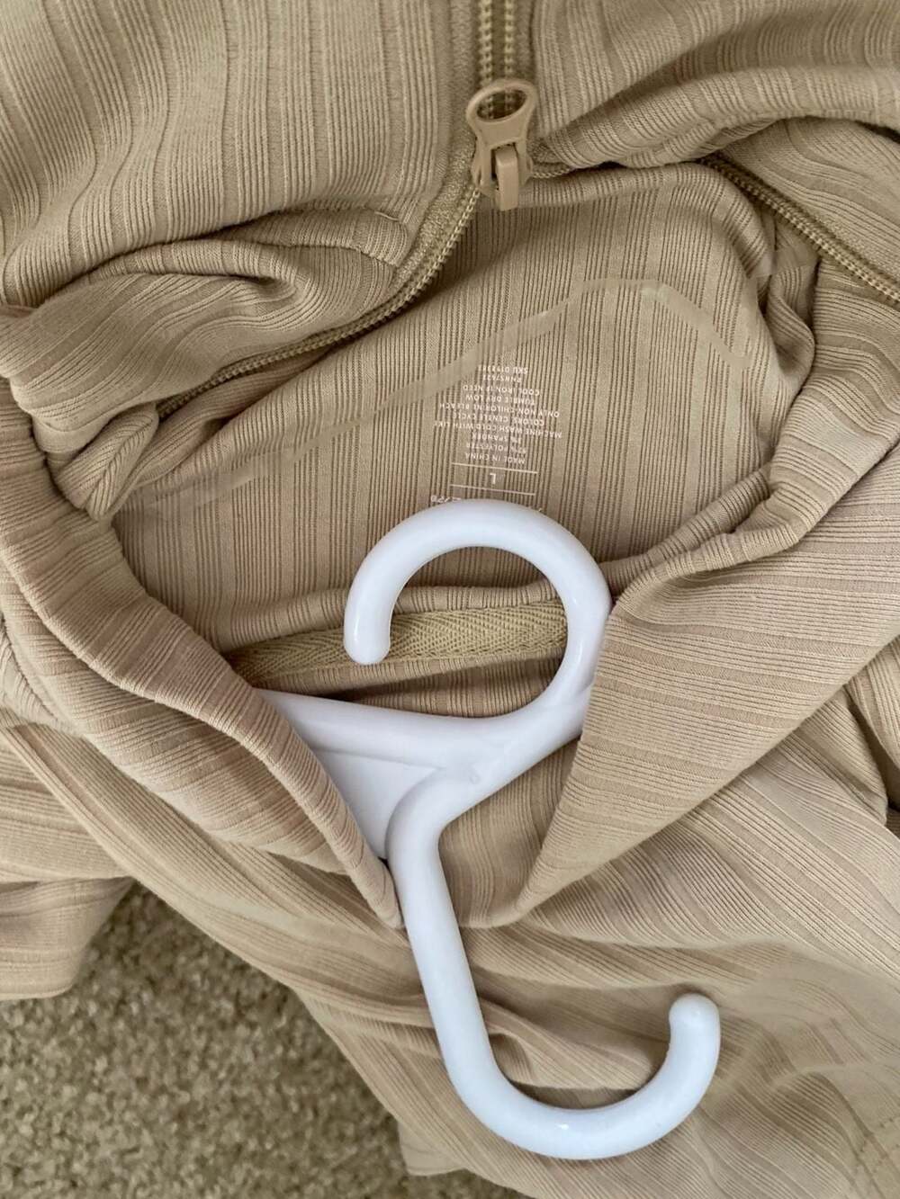 Pro Player Tan Ribbed Quarter-Zip Long Sleeve Pullover - Picture 15 of 15